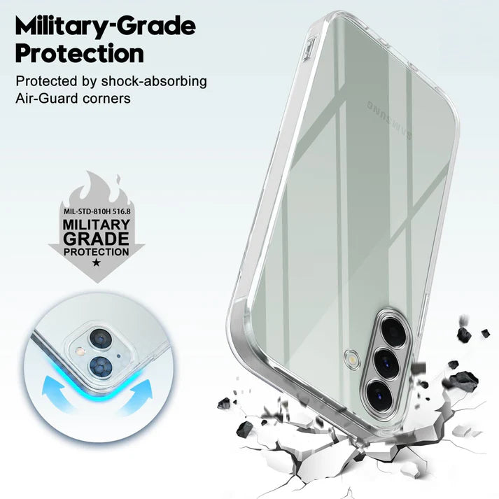 For Samsung Galaxy A56 Back Cover (Silicone Clear Shockproof Case with Camera Protection | Soft and Flexible | Transparent)